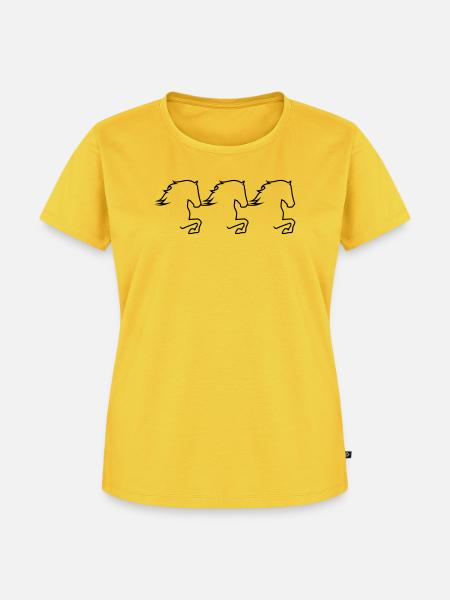 Tölter Trio - Frauen Premium Bio T-Shirt - Sonnengelb