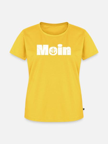 Moin mit Anker Design - Frauen Premium Bio T-Shirt - Sonnengelb