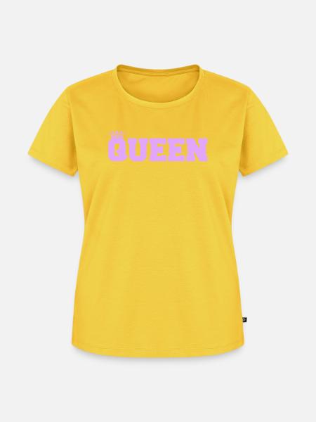 Königin in Lila Kronen-Style - Frauen Premium Bio T-Shirt - Sonnengelb