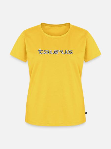 taurus – Snake Skin Zodiac Statement - Frauen Premium Bio T-Shirt - Sonnengelb