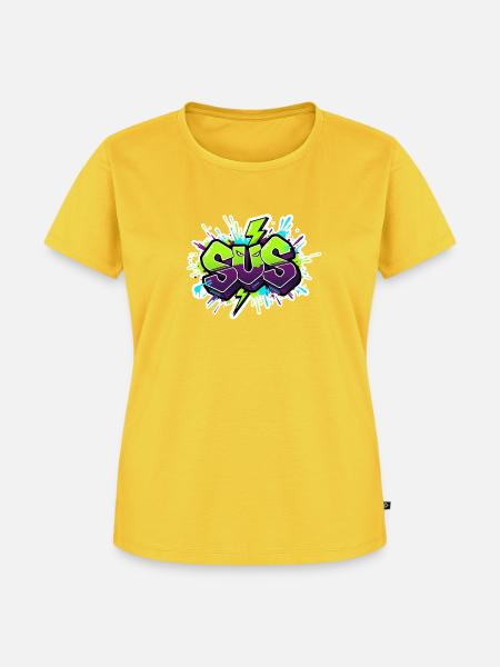 SUS Graffiti Neon Splash - Frauen Premium Bio T-Shirt - Sonnengelb