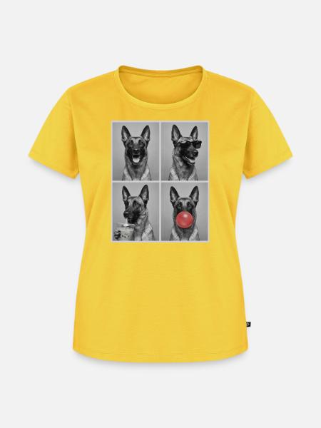 Hunde Belgian Malinois Hund - Frauen Premium Bio T-Shirt - Sonnengelb