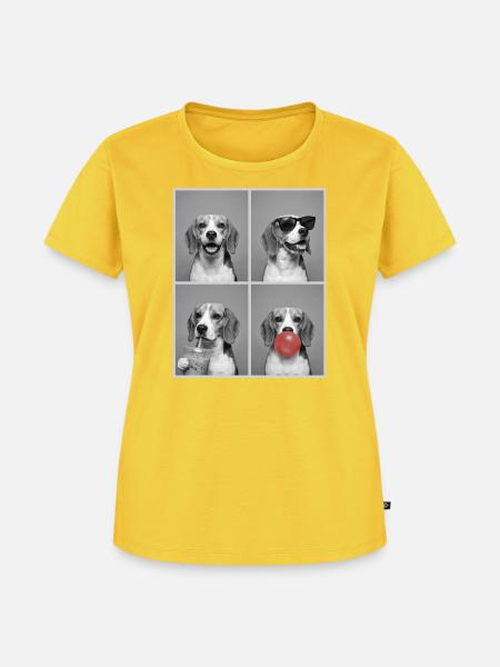 Hunde Beagle Hund - Frauen Premium Bio T-Shirt - Sonnengelb