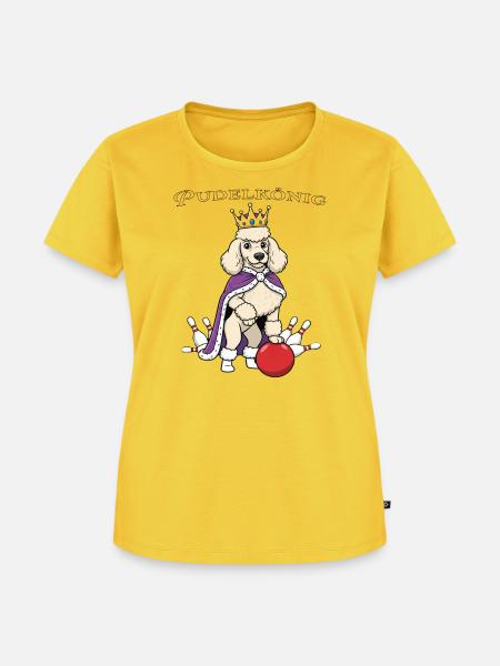 Pudelkönig - Frauen Premium Bio T-Shirt - Sonnengelb
