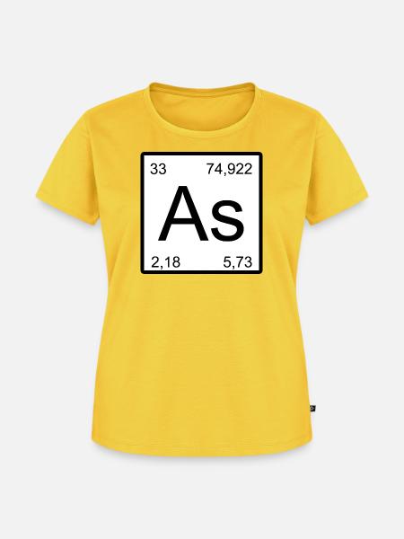 As Element Kunstdruck - Frauen Premium Bio T-Shirt - Sonnengelb