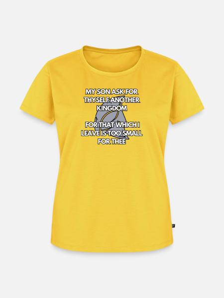 Mein Sohn - Frauen Premium Bio T-Shirt - Sonnengelb
