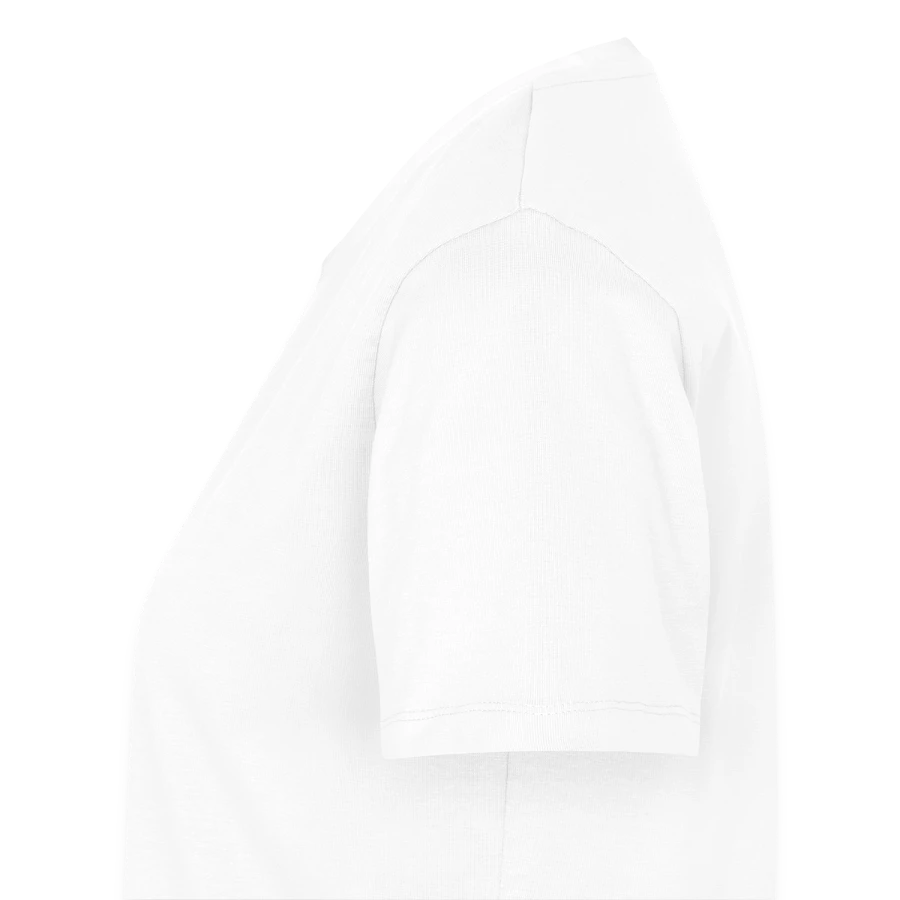 Salt Harbour badge on a women's premium organic t-shirt, white, left