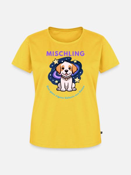 Mischling Design 3 - Frauen Premium Bio T-Shirt - Sonnengelb