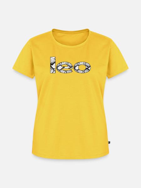 leo – Snake Skin Zodiac Statement - Frauen Premium Bio T-Shirt - Sonnengelb