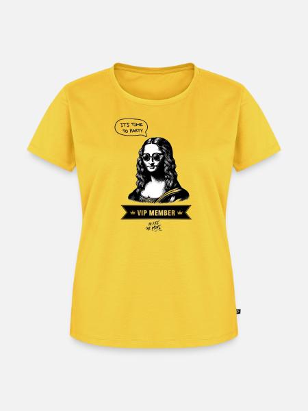 VIP Mona Lisa Party Edition - Frauen Premium Bio T-Shirt - Sonnengelb