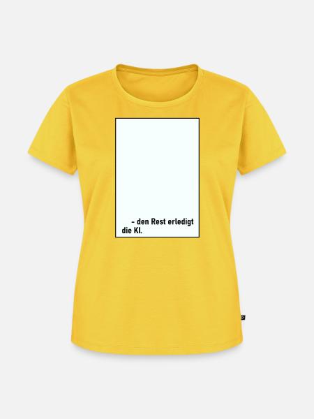 Rest KI - Frauen Premium Bio T-Shirt - Sonnengelb
