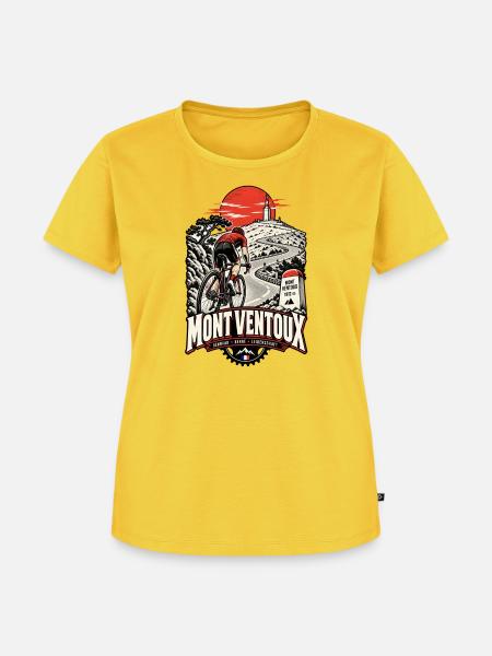 Mont Ventoux Fahrrad - Frauen Premium Bio T-Shirt - Sonnengelb
