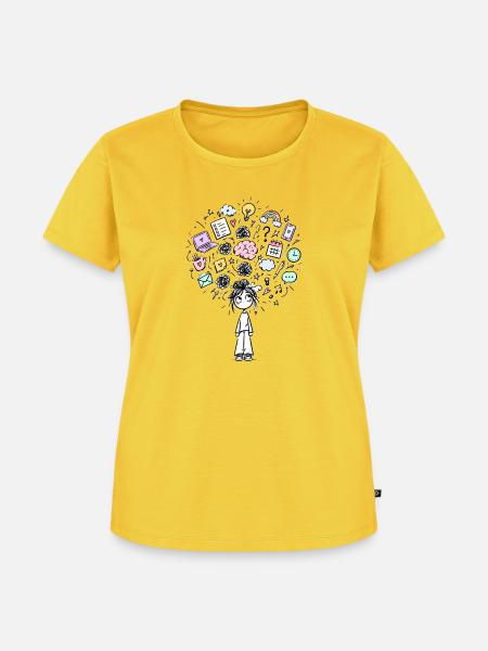 adhs-brain - Frauen Premium Bio T-Shirt - Sonnengelb