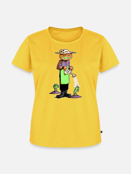 Jack O Lantern Jarinier - Frauen Premium Bio T-Shirt - Sonnengelb
