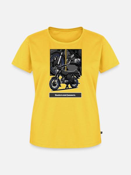 S51 (blau) // Illustration - Frauen Premium Bio T-Shirt - Sonnengelb