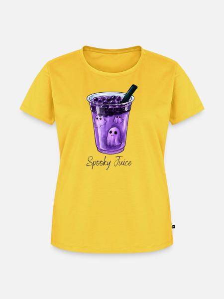 Specky Geistersaft Lila Beeren-Phantom - Frauen Premium Bio T-Shirt - Sonnengelb