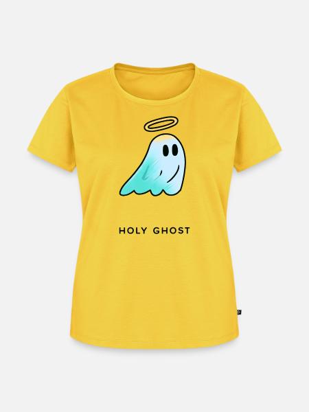 Haly Ghost: Sanfter Leuchtgeist - Frauen Premium Bio T-Shirt - Sonnengelb