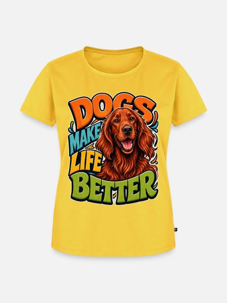 Irischer Zuspieler - Frauen Premium Bio T-Shirt - Sonnengelb