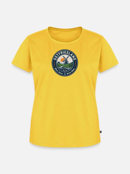 Ostfriesland Logo - Frauen Premium Bio T-Shirt - Sonnengelb