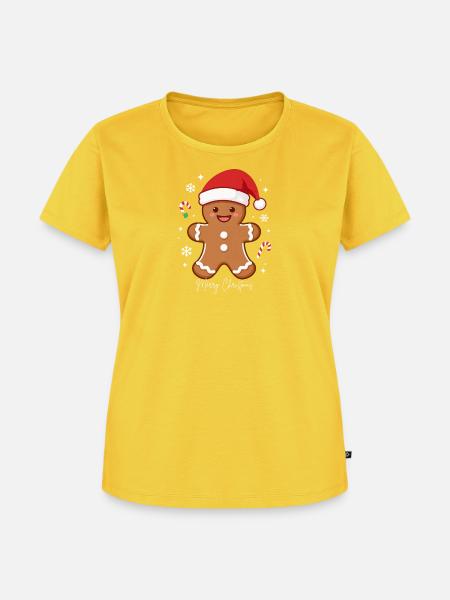 Merry Christmas - Frauen Premium Bio T-Shirt - Sonnengelb