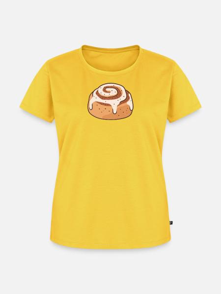 Cinnamon Roll - Frauen Premium Bio T-Shirt - Sonnengelb