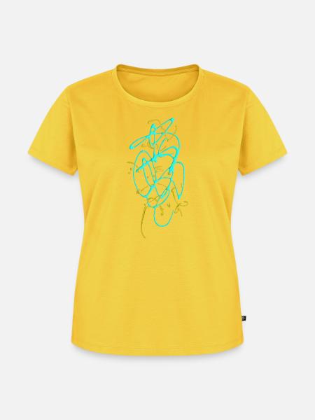 Abstrakt - Frauen Premium Bio T-Shirt - Sonnengelb