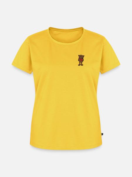 Janosch Kleiner Bär Stick - Frauen Premium Bio T-Shirt - Sonnengelb