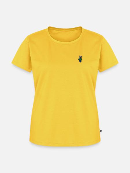 Teddybär Teenager - Frauen Premium Bio T-Shirt - Sonnengelb