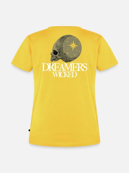 Mondskull Traumfänger - Frauen Premium Bio T-Shirt - Sonnengelb