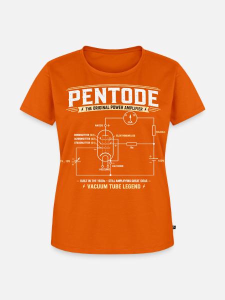 Pentode - Eine Legende der Röhrenelektronik - Frauen Premium Bio T-Shirt - Orange