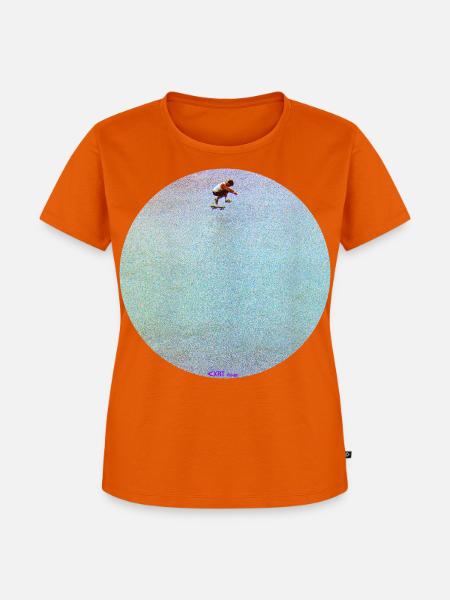 Skater - Frauen Premium Bio T-Shirt - Orange