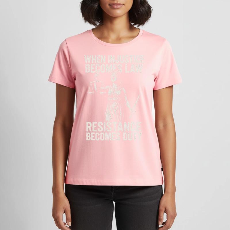 Quand l’injustice devient juste, la résistance devient T-shirt Premium bio Femme