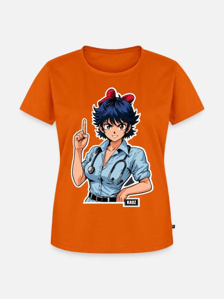 Klinik Schwester Blau Stethoskop - Frauen Premium Bio T-Shirt - Orange 