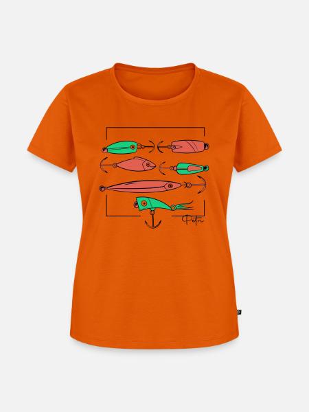Petri Wobbler - Frauen Premium Bio T-Shirt - Orange 