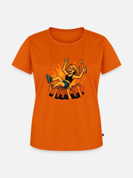 crowd surf - Frauen Premium Bio T-Shirt - Orange