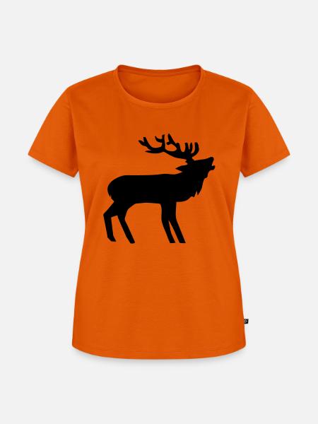 Hirsch - Frauen Premium Bio T-Shirt - Orange