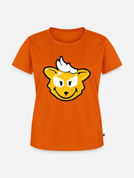 Smiley Fox - Frauen Premium Bio T-Shirt - Orange 