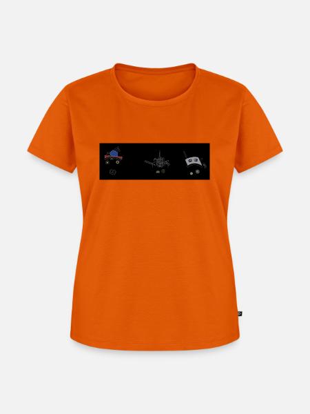 machine fragment Nr. 12 - Frauen Premium Bio T-Shirt - Orange