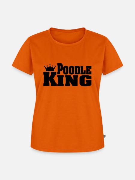 POODLE KING - Frauen Premium Bio T-Shirt - Orange 