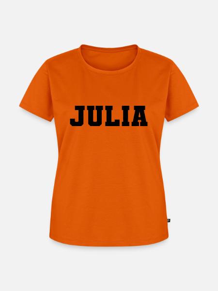 Name - Julia - Frauen Premium Bio T-Shirt - Orange