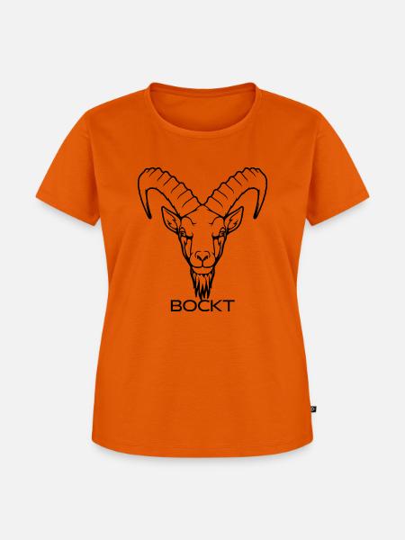 Steinbock - Frauen Premium Bio T-Shirt - Orange