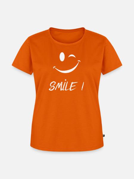 Smile - Frauen Premium Bio T-Shirt - Orange
