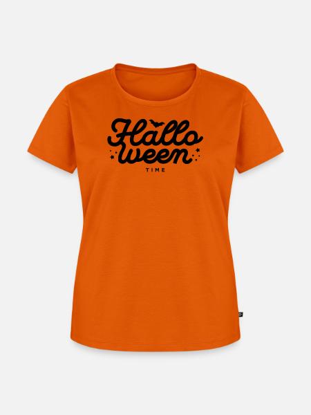 Himmlischer Nachthimmel Musterdruck - Frauen Premium Bio T-Shirt - Orange 