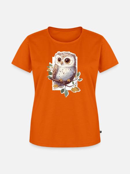 Eule - Frauen Premium Bio T-Shirt - Orange