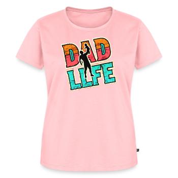 Papa Leben, Vaters Geschenk - Frauen Premium Bio T-Shirt - Rosa - Vorne - AI Model Female 172 dark (172cm)