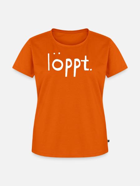 Loeppt-weiss - Frauen Premium Bio T-Shirt - Orange
