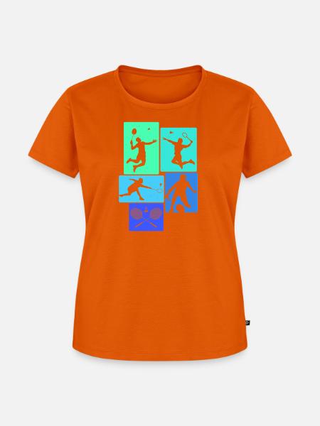 badminton - Frauen Premium Bio T-Shirt - Orange