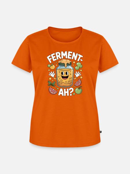 Ferment Ah Kombucha Brauen - Frauen Premium Bio T-Shirt - Orange 