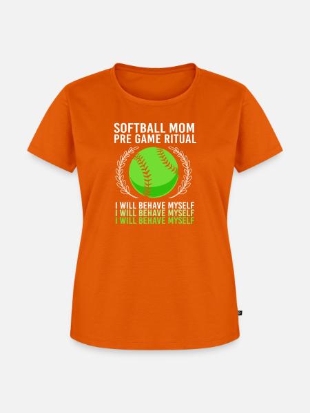 Softball Mama - Frauen Premium Bio T-Shirt - Orange