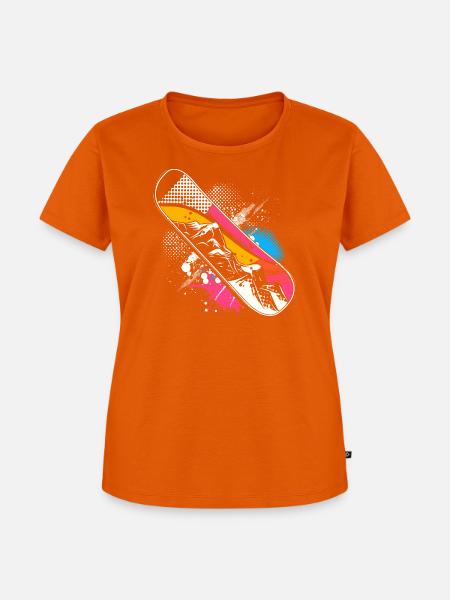 Snowboard Grafik - Frauen Premium Bio T-Shirt - Orange